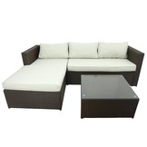 Garden Line - tuinset -  loungeset - met kussens - crème bruin