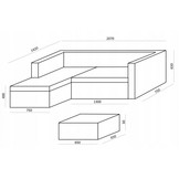 Garden Line - tuinset -  loungeset - met kussens - crème bruin