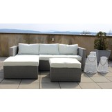 Garden Line - tuinset -  loungeset - met kussens - wit bruin