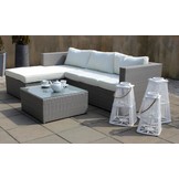 Garden Line - tuinset -  loungeset - met kussens - wit bruin