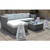 Garden Line - tuinset -  loungeset - met kussens - wit bruin