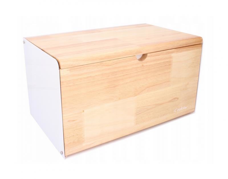 Cookline - broodtrommel - 21,5x19,5x35,5 cm - bamboe, wit