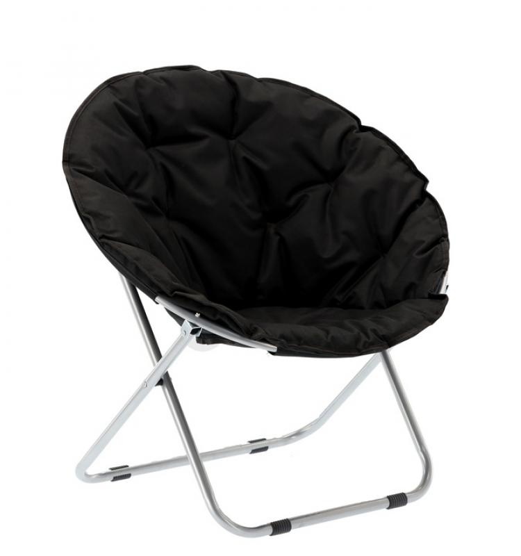 Garden Line - kampeerstoel - vouwstoel - 80x60x75 cm - zwart