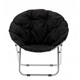 Garden Line - kampeerstoel - vouwstoel - 80x60x75 cm - zwart