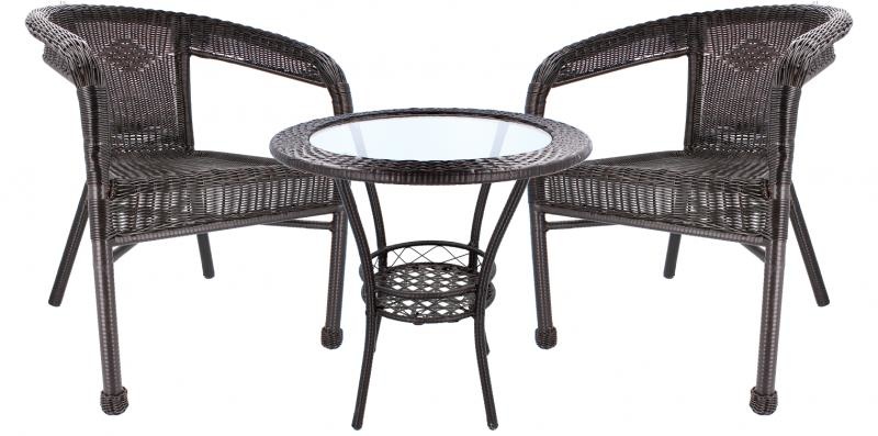 Garden Line - tuinset - rattan - 3 delig - bruin