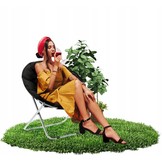 Garden Line - kampeerstoel - vouwstoel - 80x60x75 cm - grijs