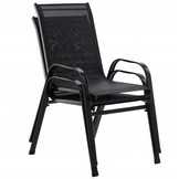 Garden Line - tuinstoelen - set van 2 - modern - zwart