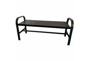 Garden Line - tuinbank - staal - 126x42x55 cm - zwart