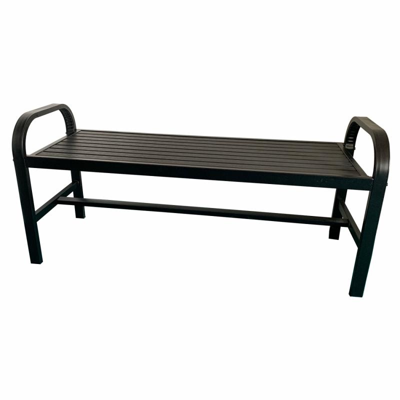 Garden Line - tuinbank - staal - 126x42x55 cm - zwart