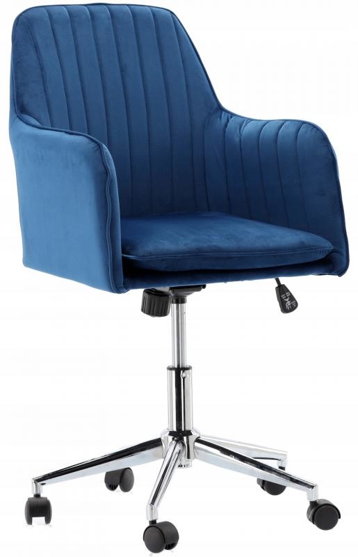 Bureau stoel - kantelbaar - 58x61,5x84-96 cm - blauw