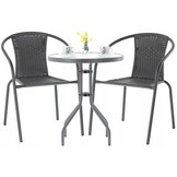 Garden Line - bistroset - tuinset - 3 delig - zwart