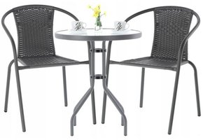 Garden Line - bistroset - tuinset - 3 delig - zwart