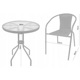 Garden Line - bistroset - tuinset - 3 delig - zwart