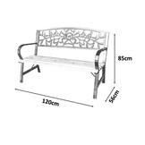 Garden Line - tuinbank - 120x56x89 cm - hout staal - zwart