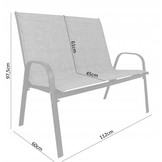 Garden Line - tuinset - koffietafel - 5-delig - grijs