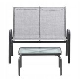 Garden Line - tuinset - textiel - staal - 4 persoons - grijs