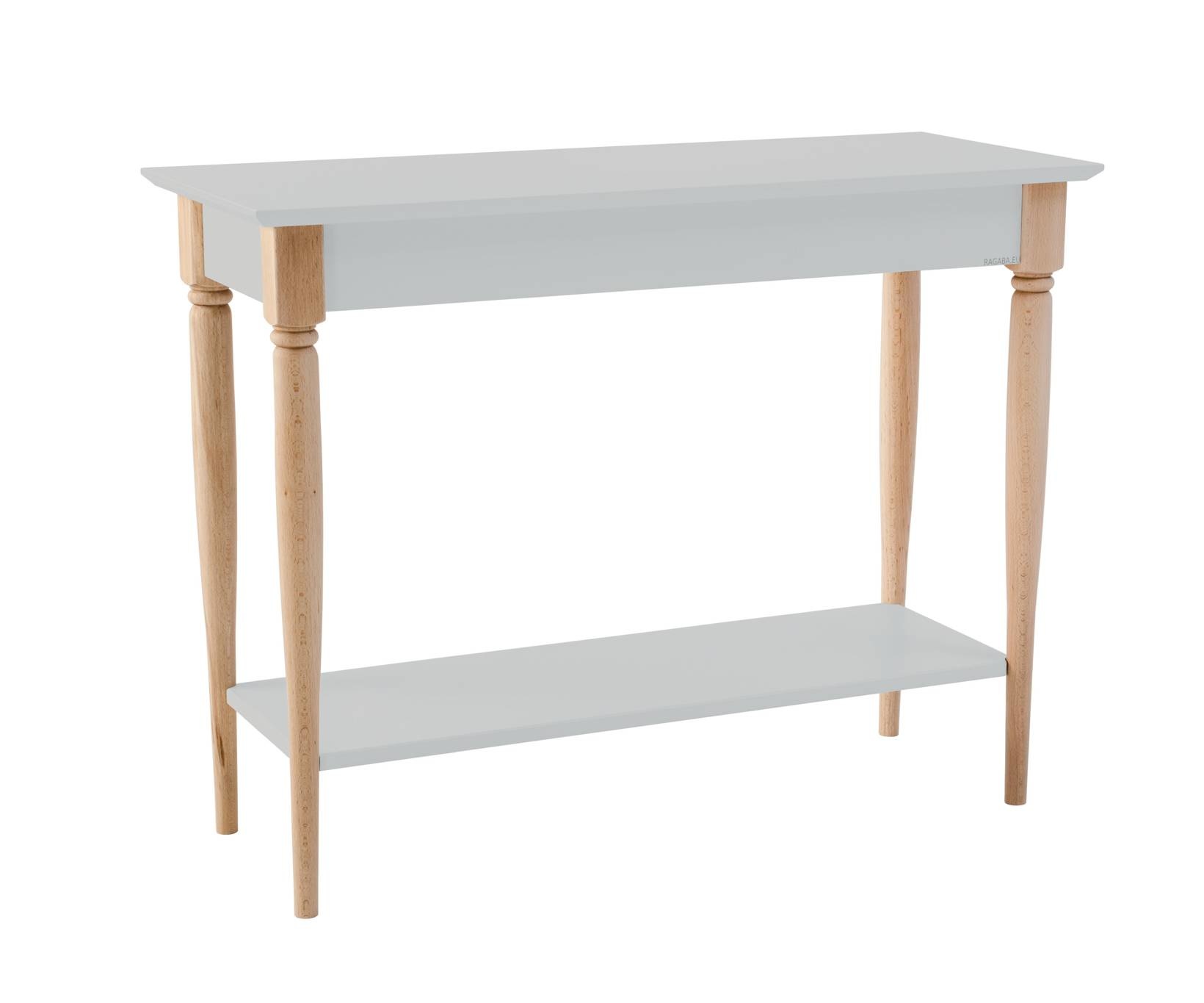 Mamo Consoletafel 105cm - Lichtgrijs beukenhout & MDF