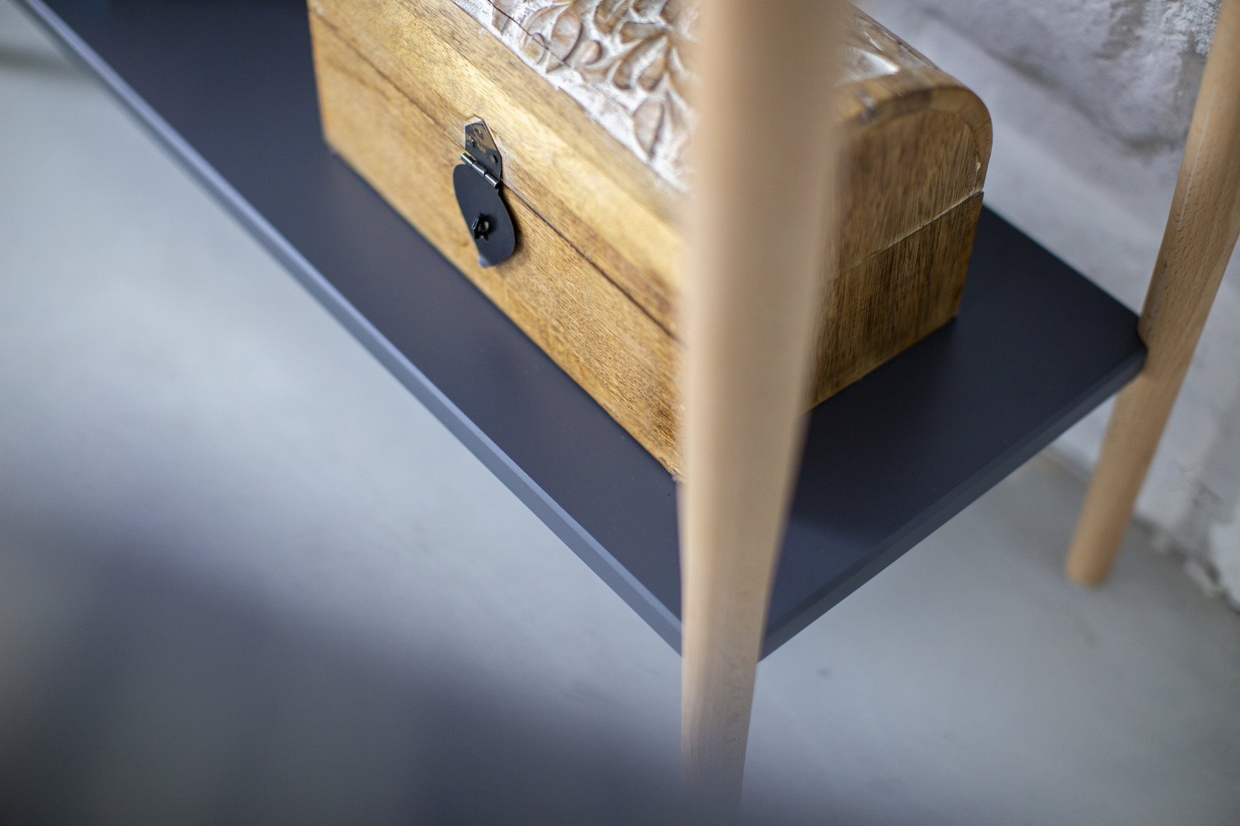 Mamo Consoletafel in donkergrijs betongrijs | 105x35x74 cm | Beukenhout & MDF | FSC-certificaat