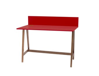 Luka Rood Bureau - Eiken Poten - Essenhout & MDF Materialen