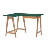 Luka Zeegroen Hoekbureau | Essenhout & MDF | Eiken poten | FSC gecertificeerd