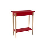 Mamo Consoletafel in Zuiver Rood | 65x35x74 cm | Beukenhout & MDF
