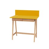 Luka schrijfbureau - Essenhout poten - Bezem geel - 85cm breed