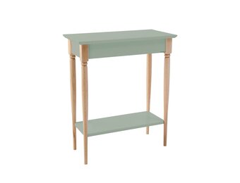 Mamo Consoletafel - 65cm breed, saliegroen, beukenhouten poten | FSC gecertificeerd