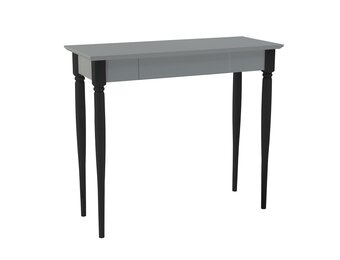 Mamo Donkergrijze Schrijftafel - Beukenhout en MDF - FSC gecertificeerd met Zwarte Poten.