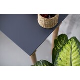 Mamo Donkergrijze Schrijftafel - Beukenhout en MDF - FSC gecertificeerd met Zwarte Poten.