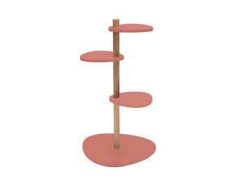 Magla Plantenstandaard - 3-lagen - Essenhout & MDF - Antiek Roze