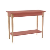 Mamo Consoletafel | 105x35x74cm | Antiek Roze | Natuurlijk Beukenhout Poten | FSC® Gecertificeerd