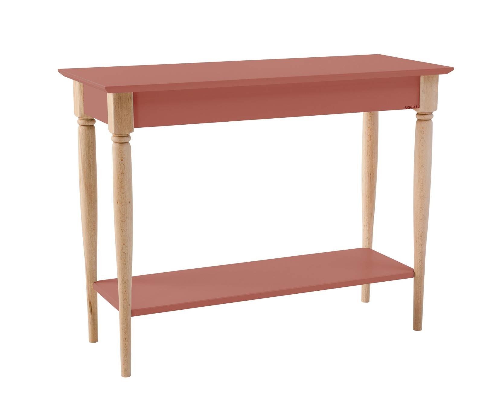 Mamo Consoletafel | 105x35x74cm | Antiek Roze | Natuurlijk Beukenhout Poten | FSC® Gecertificeerd