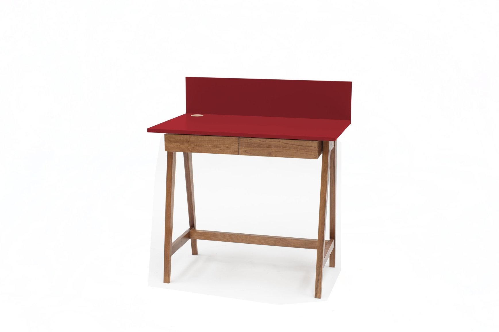 Luka Rood Bureau | 85x50 cm | Eiken poten | 2-lade | FSC100% & FSCMIX