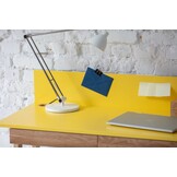 Luka Schrijftafel - 110cm breed, bezem geel, essenhout poten