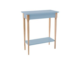 Mamo Consoletafel | Natuurlijk Beukenhout Poten | Zacht Blauw | 65x35x74 cm