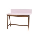 Luka Roze Bureau | 110cm Breedte | Eiken Poten | Houten Lades | FSC100% & FSCMIX
