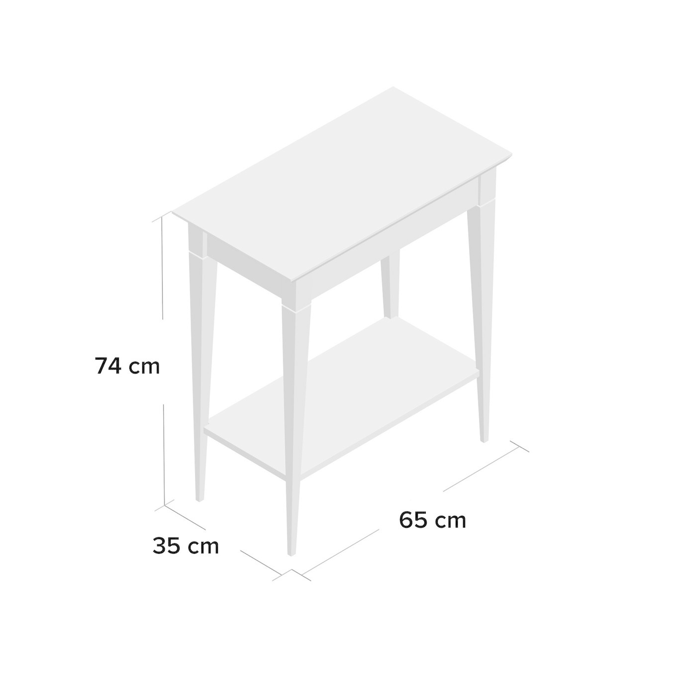 Mamo Consoletafel | Marineblauw | 65x35x74 cm | FSC-certificaat