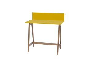 Luka Schrijftafel | Bezemyellow | 85cm | Eiken poten