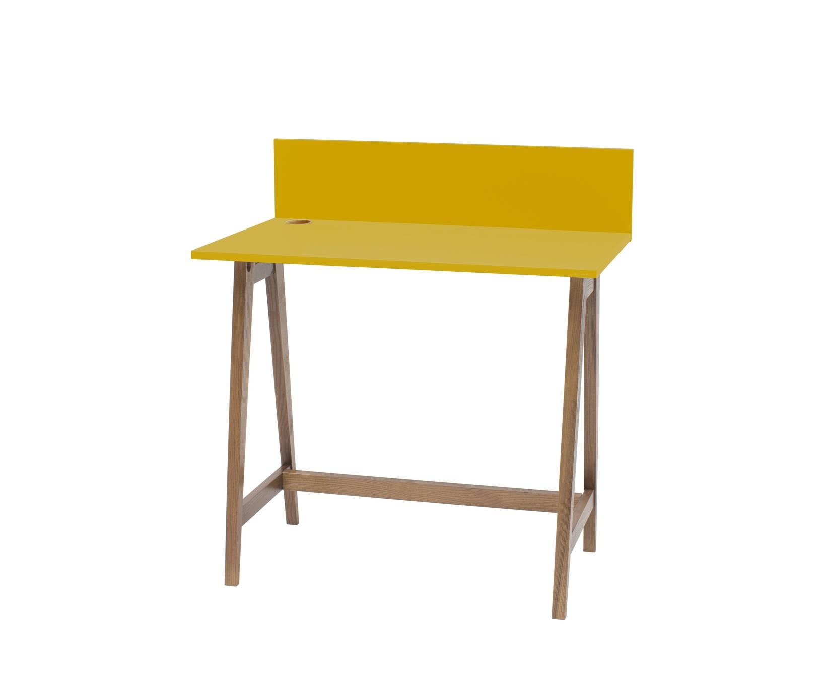 Luka Schrijftafel | Bezemyellow | 85cm | Eiken poten