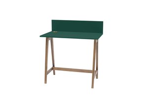 Luka Zeegroen Bureau - Eiken poten | 85cm Breed