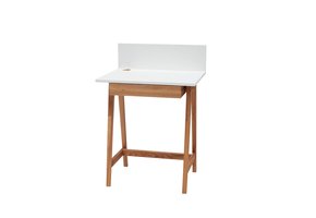 Luka wit bureau met eiken poten - 65x50x75 cm - FSC gecertificeerd