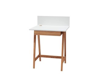 Luka wit bureau met eiken poten - 65x50x75 cm - FSC gecertificeerd