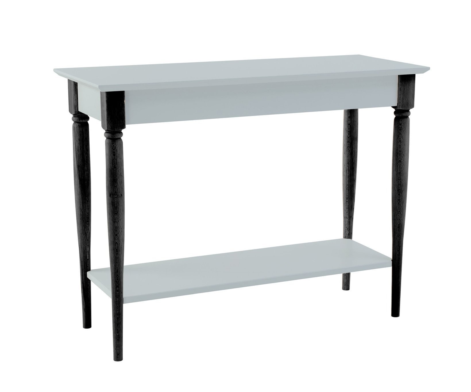 Mamo Consoletafel met schap in lichtgrijs beukenhout en MDF, FSC-gecertificeerd