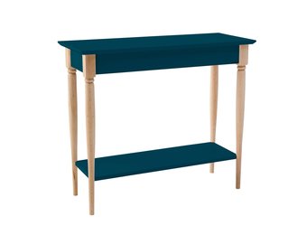 Mamo Consoletafel | Petrolblauw | 85x35x74 cm | Beukenhout & MDF