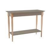 Mamo Consoletafel | Natuurlijk beukenhouten poten | Breedte 105 cm | Beverbruin