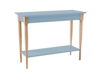 Mamo Consoletafel | 105cm breed | Zacht blauw | Beukenhouten poten
