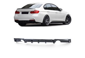 Achterdiffusor - BMW 3 Serie F30 F31 335i 340i - Zwart Glans - Performance