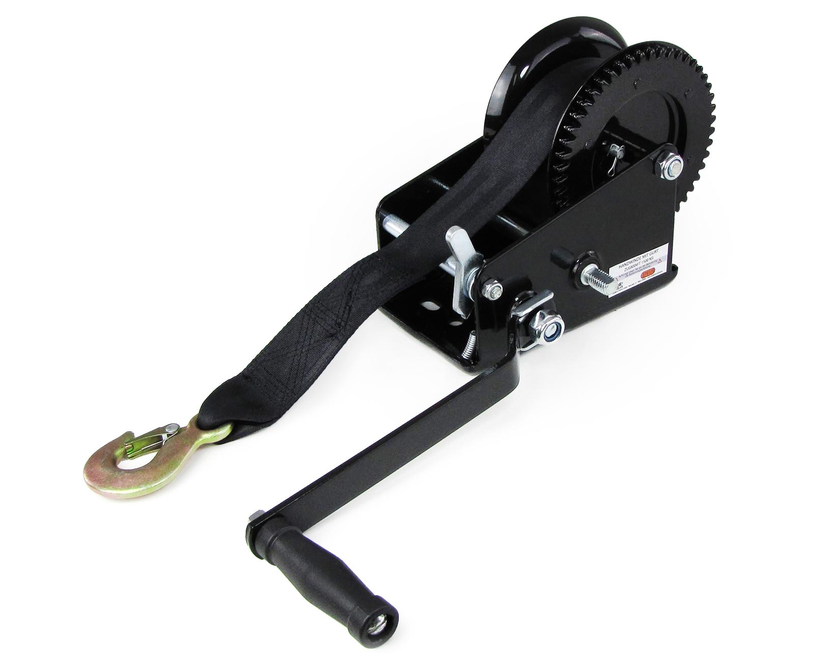 Handlier - 8m - 1500kg trekkracht - zwart