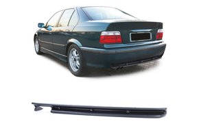 Achterdiffusor - geschikt voor BMW 3 Serie E36 90-99 - Sport Optiek - Dubbele pijp links - zwart