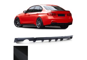 Achterdiffusor - BMW 3-serie F30 F31 - Zwart mat - Enkele uitlaatuitsparing